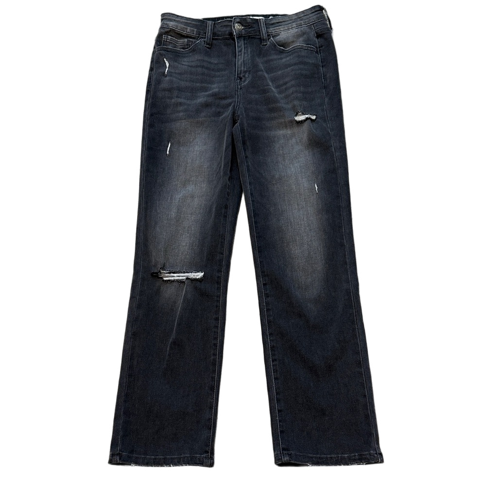 Vervet charcoal high rise straight jeans sz 28